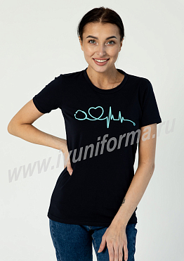 Футболка женская с принтом арт. М-14-01-ТР