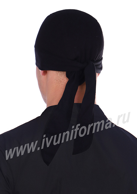 Бандана поварская черная унисекс арт. ГУ-12-311-ТР